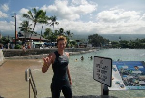 Schwimmtraining am Pier